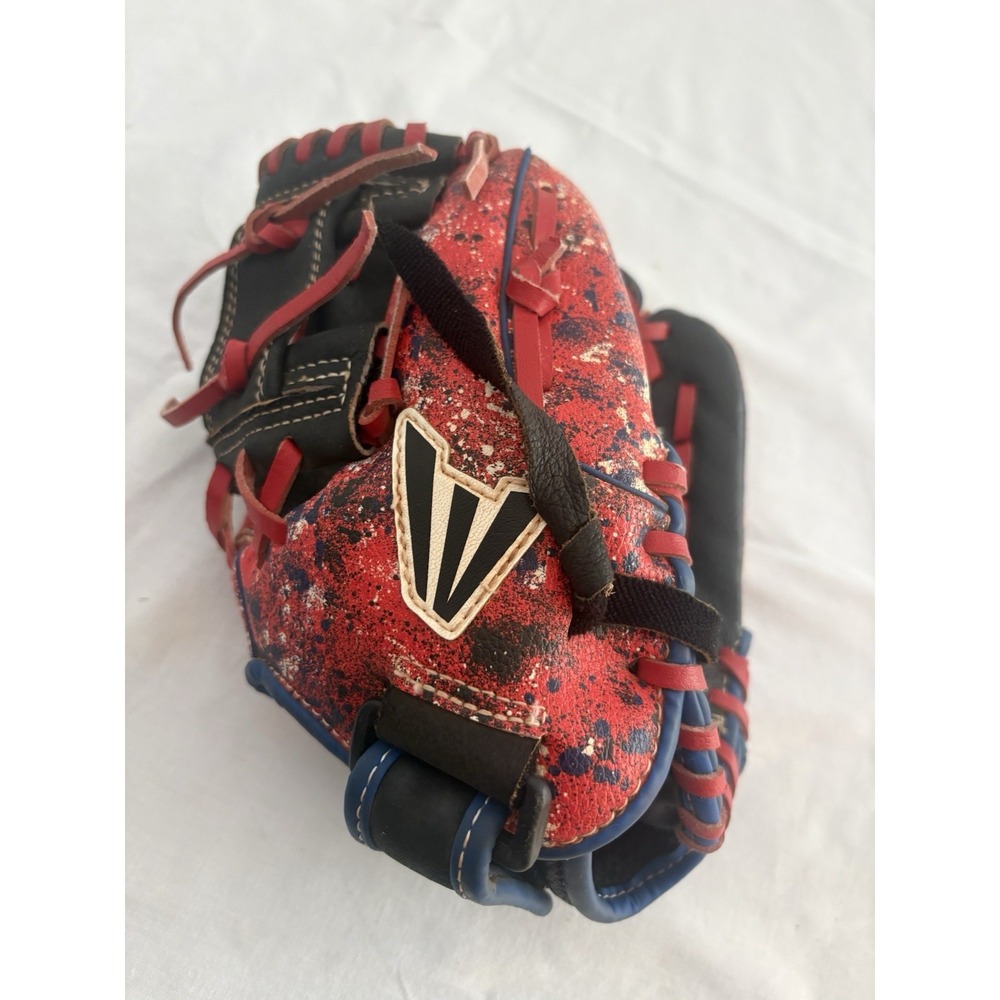 Easton Havoc 10.5-Inch Infield Youth Baseball Glove Red Blue Splatter HV105S